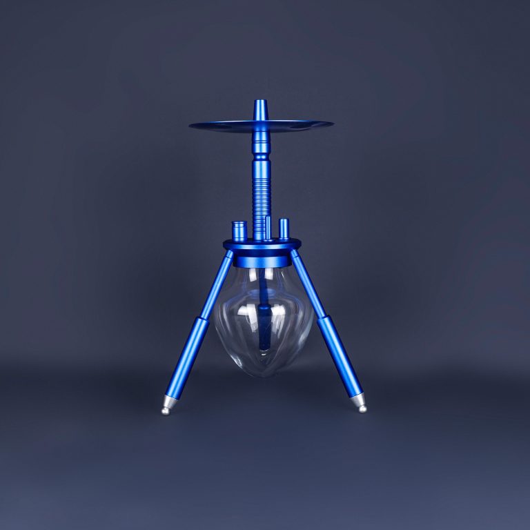 Spider A OEM hookah with blue anodised frame for private label orders